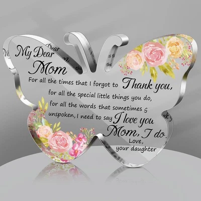 Presentes Jetec mãe da filha filho mãe aniversário acrílico transparente  - Imagem 1 de 4