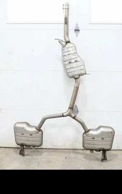 2017-2018 AUDI A4 QUATTRO B9 2.0L EXHAUST PIPE RESONATOR W/ MUFFLERS & TIPS OEM - Image 1 of 4