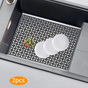 2 piezas alfombrilla de fregadero PVC alfombrilla de protección de fregadero 40 * 30 cm - Imagen 1 de 11