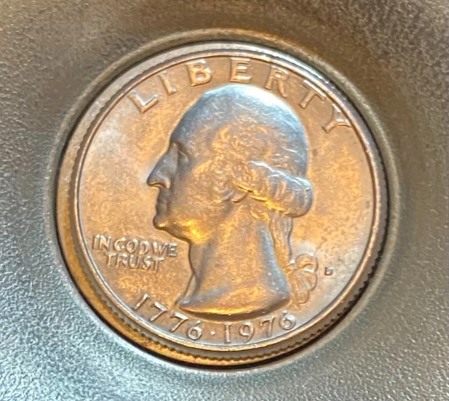 1976 "D"* Bicentennial Quarter*Filled "D" Mintmark Error* XF+**(Rare)(Ships FREE - Image 1 of 2