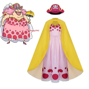 Charlotte Linlin BIG MOM Cosplay Costume Dress Suit Hat Cape Outfit Anime Show - Picture 1 of 11