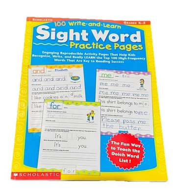 100 Write-and-Learn Sight Word Practice Pages: Engaging Reproducible Activity Pa - Image 1 of 2