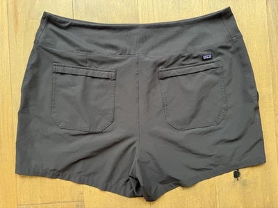 Pantalones Cortos Patagonia Happy Hike Tinta Negro Gris INBK Elastizados 21233 Para Mujer Talla XL Foto 1 de 4