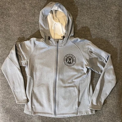 Sport Tek Ladies XL Full Zip Hoodie Lightweight Makers Craft Brewery Gray - Image 1 of 4