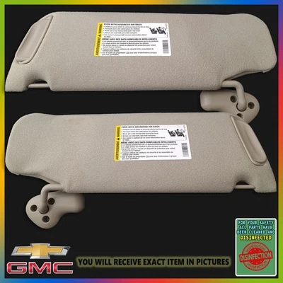 2000-06 TAHOE AVALANCHE YUKON ESCALADE SUBURBAN SUN VISOR SET DRIVER PASSENGER - Image 1 of 4
