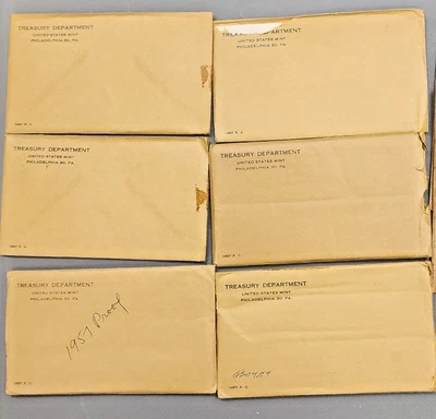 1957 Proof Set Envelope only with cardboards. Issued by US Mint. - Image 1 of 2