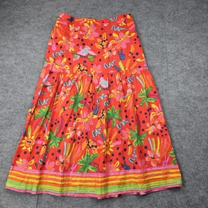 Maison d'Ameli Skirt Womens Large Floral Tropical Maxi Boho Linen Vacation Color - Picture 1 of 7