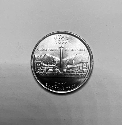 2007 P Utah State Quarter.  Uncirculated From US Mint roll - Free shipping  - Image 1 of 2