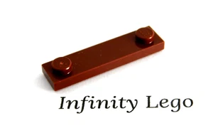 5 LEGO Reddish Brown Plate 1 x 4 with 2 Studs (No Groove) (92395) - 5 Pieces - Picture 1 of 1