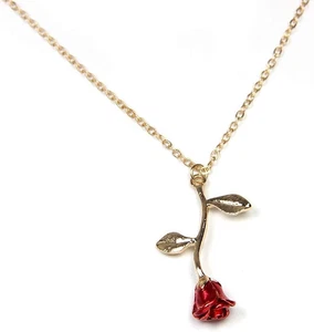 Necklaces for Women, Gold Necklace for Women Rose Necklace with Pendant, Aesthet - Picture 1 of 12