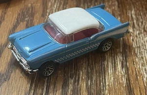 Chevy Bel Air 1957 Hot Wheels Classics azul a cuadros techo blanco Chevrolet 1997 - Imagen 1 de 7