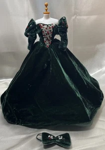 Happy Holidays Barbie bambola vestito abito velluto verde 1991 vintage anni 90 - Foto 1 di 8