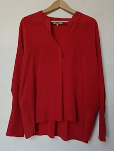 Vince Adobe Red Silk Blouse Size M - Picture 1 of 19
