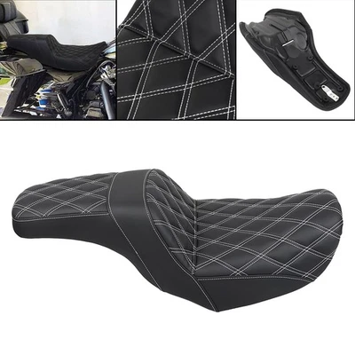 Black Driver Passenger Seat For Harley Dyna Low Rider FXDLS EFI FXDLI Wide Glide - Image 1 of 4