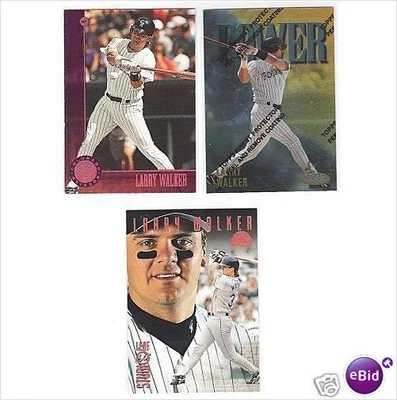 Larry Walker 1996 LEAF & STUDIO BRONZE PRESS PROOFS & FINEST RARE INSERT ROOKIES - Image 1 of 2