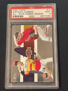2004 Topps All-Star Fanfest Redemption Nolan Ryan/Roger Clemens PSA 9 Mint - Picture 1 of 2