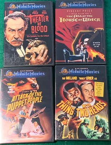 (4) DVDs - MGM Midnite Movies - Vincent Price Ray Milland Diana Rigg Rosey Grier - Imagen 1 de 13