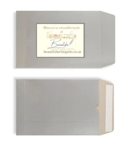 * BOLSA DE TARJETA DE REGALO LAMINADA PLATA * * Embalaje de regalo para papel de escritura A5 * - Imagen 1 de 2