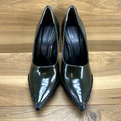 Женские туфли-лодочки Rachel Roy размер 7 темно-зеленые кожаные на заостренных каблуках - Изображение 1 из 4