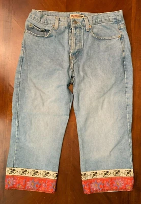 Jeans recortados vintage London Jean lavado a la piedra dragón asiático con botones - 12 Foto 1 de 4