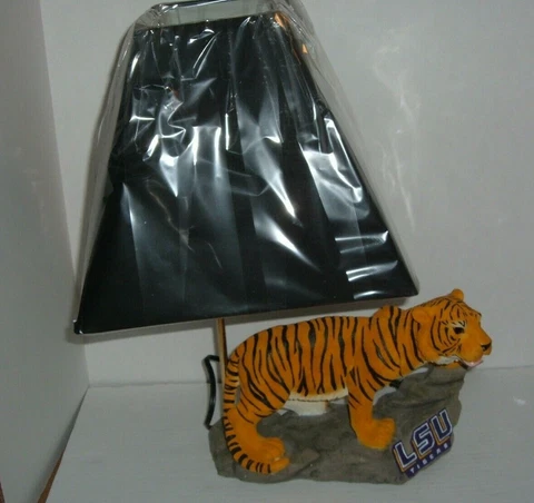 LOUISIANA STATE UNIVERSITY TIGER  MASCOT RESIN 20" TALL TABLE LAMP NEW  618LSU Cover