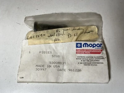 Nuevo de Lote Antiguo OEM Mopar 53008135 Eje Trasero Eje Rueda Perno Jeep Grand Cherokee XJ ZJ MJ Foto 1 de 4