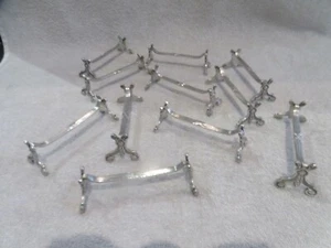 1900 French silver-plated 11 knife rests Christofle Revolution Rubans Louis XVI - Picture 1 of 11
