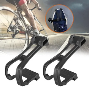 1 Set Cycling Bike Toe Clip Toe Pedal Clips & Straps for Fixie Road Bike - Picture 1 of 7