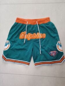 hip hop Miami Dolphins Green football Basketball Shorts stitched size S-3XL