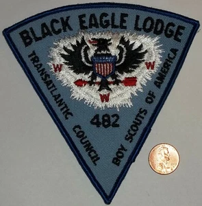 TRANSATLANTIC COUNCIL OA 482 BLACK EAGLE LODGE GERMANY JACKET PATCH 5" MINT!! - Picture 1 of 4