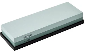Knife Sharpening Stone with Non-slip Rubber Base 400/1000 Grit Premium Whetstone - Picture 1 of 7
