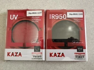 Kaza 72mm IR950 IR Infrared and UV Slim Filter Lot for Camera Lens Accessories - Picture 1 of 2