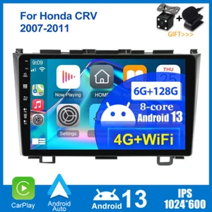9'' 6+128G Autoradio Für Honda CRV 2007-2011 Android 14 GPS NAVI SAT IPS CarPlay - Bild 1 von 12
