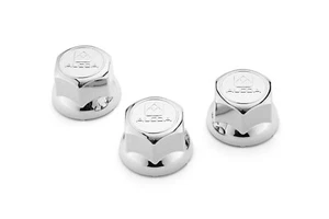GENUINE ALCOA NAMED CHROME WHEEL NUT COVERS FITS EITHER 32MM OR 33MM WHEEL NUTS - Picture 1 of 5