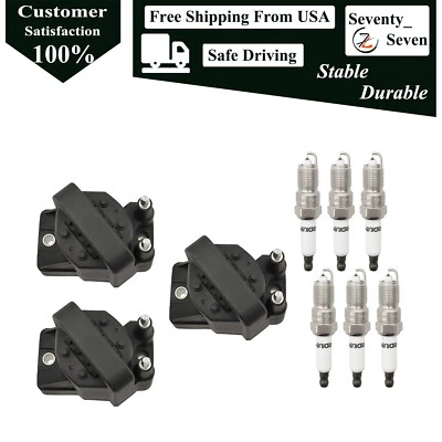 Bobina de encendido de 3 piezas y bujía de 6 piezas para Buick LeSabre 1986-2005 3,8 L V6 Foto 1 de 4