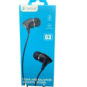 Celebrat G3 Auriculares con cable Auriculares internos con conector de 3,5 mm con micrófono y control remoto - Imagen 1 de 7