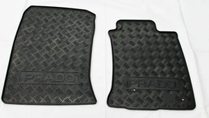 TOYOTA PRADO 120 SERIES RUBBER FLOOR MATS FRONT 2002-2009 NEW GENUINE ACCESSORY - Picture 1 of 10