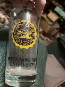 Vintage (4) West Virginia University Mountaineers Seal 12oz Drinking Glasses - Picture 1 of 2