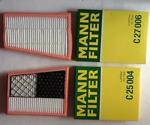 2 x MANN LUFTFILTER - LUFTFILTER SET C27006 + C25004 W164 W221 W211 280 320 CDI - Picture 1 of 1
