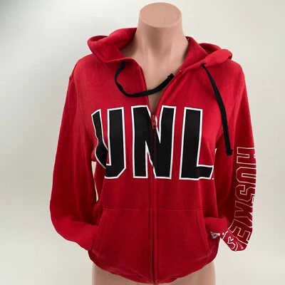 Victoria's Secret PINK Collegiate Collection Full Zip Hoodie   Red  Size S  NWT - Image 1 of 4