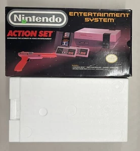 Nintendo NES Action Set Empty Box & Styrofoam Only Good Condition Authentic - Picture 1 of 12