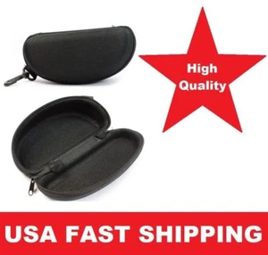 Zipper Hard Eye Glass Case Sunglass Protector Travel Fashion with Belt Clip NEW - Picture 1 of 12
