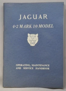 Jaguar MK10 4.2 owners manual with lube chart. Reproduction. - Bild 1 von 2