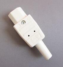 IEC Connector C15 10a White Silver Plated Martin Kaiser for mains power cables