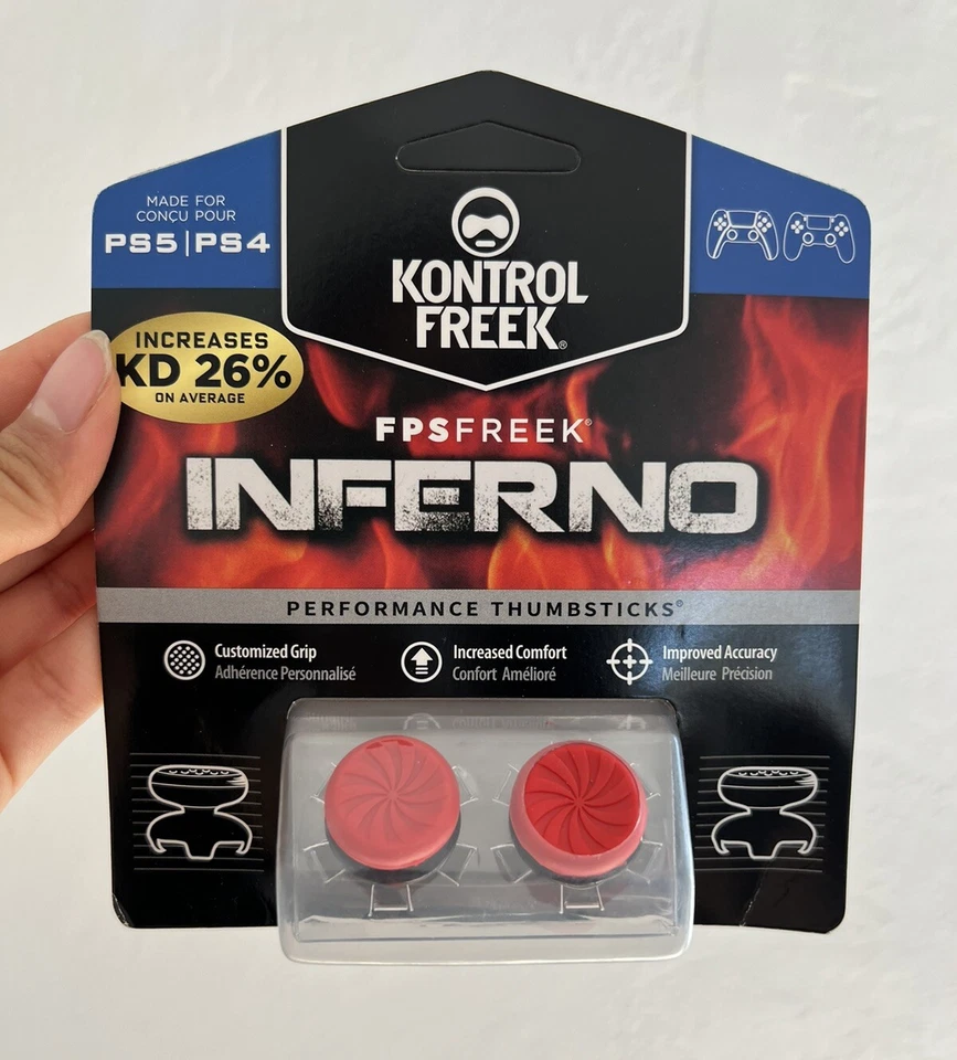 KontrolFreek FPS Inferno PS4 PS5 Thumbstick Grip Controller Performance Grips - Imagem 1 de 1
