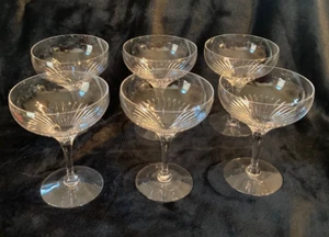 Set Of 6 Vintage Tiffin Franciscan "OAKLAWN" Champagne/Tall Sherbet Glassed - Picture 1 of 6