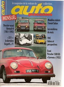 AUTO PASSION 77 RÜCKENLEHNE RENAULT 4 PORSCHE 356 PRE A 1500 GS CARRERA COUPE 1955 - Bild 1 von 2