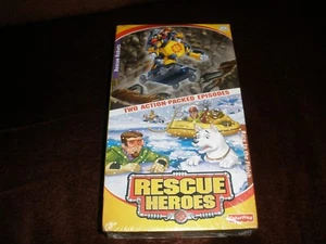 NEW FISHER PRICE RESCUE HEROES VHS RESCUE ROBOTS + RACE TO THE FINISH - Picture 1 of 5