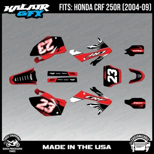 Graphics Kit for Honda CRF250R (2004-2009) CRF 250R FH Series - Red - Foto 1 di 4