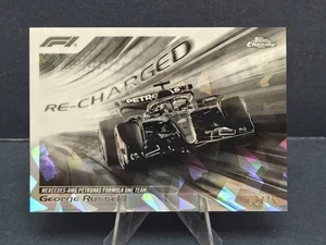 2024 Topps Chrome Formula 1 Sapphire George Russell Black White Re-Charged 02/15 - Picture 1 of 2